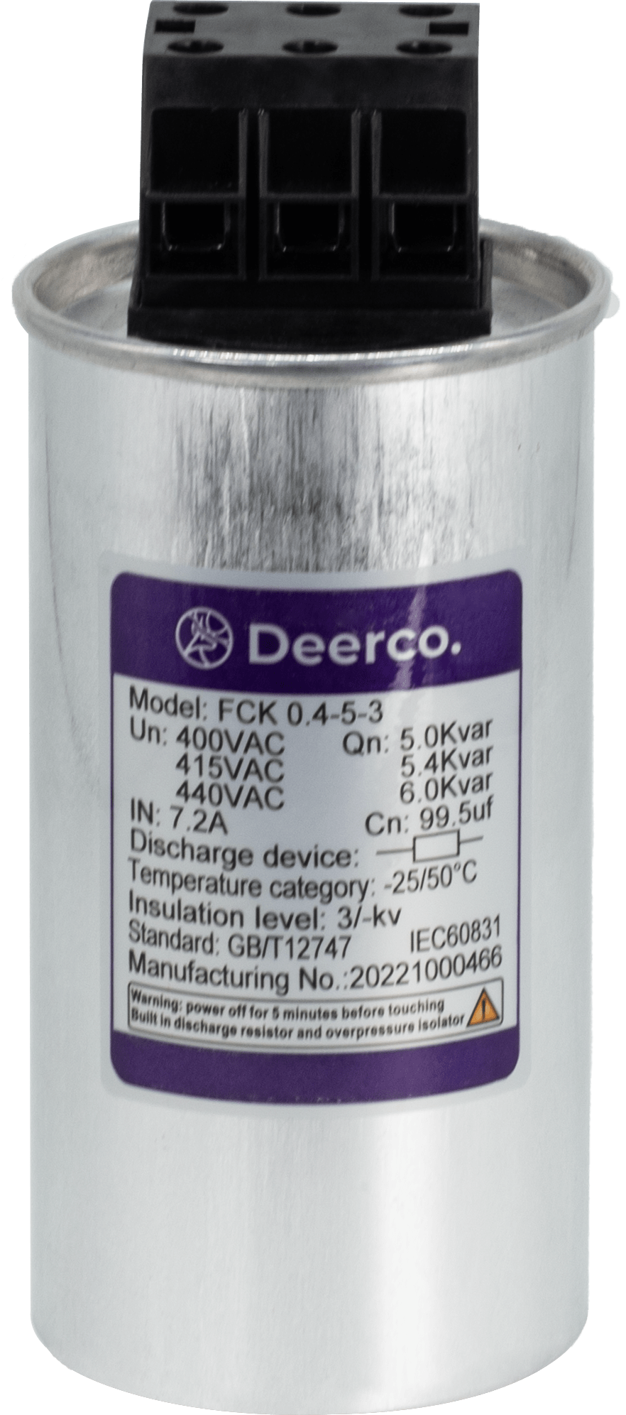 Derko 400V Trifaze Ağır Yük Kondansatör